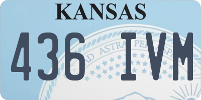 KS license plate 436IVM