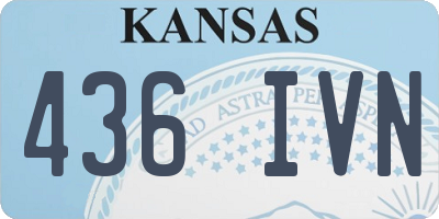 KS license plate 436IVN