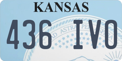 KS license plate 436IVO