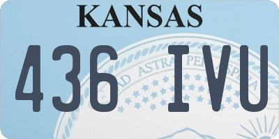 KS license plate 436IVU