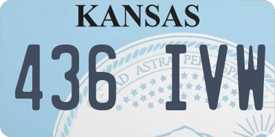 KS license plate 436IVW