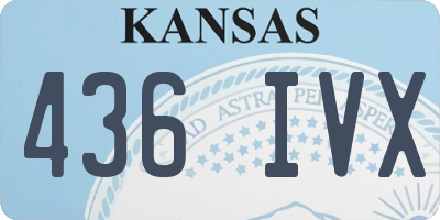 KS license plate 436IVX