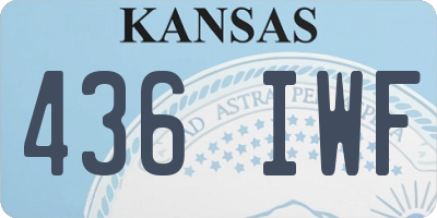 KS license plate 436IWF