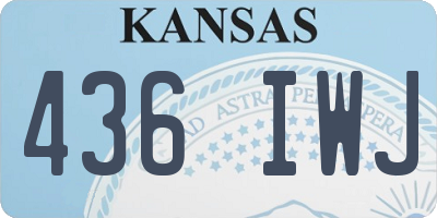 KS license plate 436IWJ