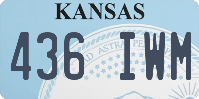 KS license plate 436IWM
