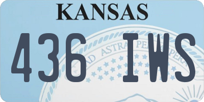 KS license plate 436IWS