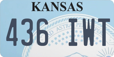 KS license plate 436IWT