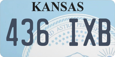 KS license plate 436IXB