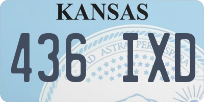 KS license plate 436IXD