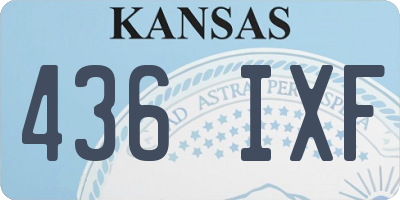 KS license plate 436IXF