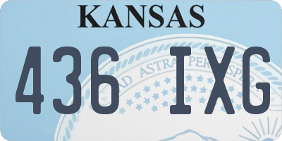 KS license plate 436IXG