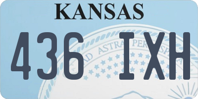 KS license plate 436IXH