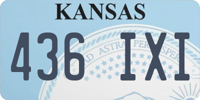 KS license plate 436IXI