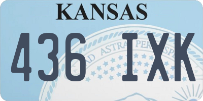 KS license plate 436IXK