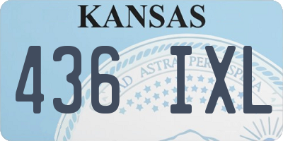 KS license plate 436IXL