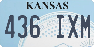 KS license plate 436IXM