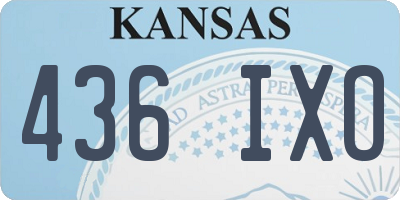 KS license plate 436IXO