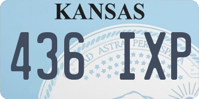 KS license plate 436IXP