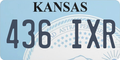 KS license plate 436IXR