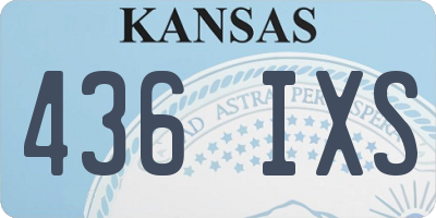 KS license plate 436IXS