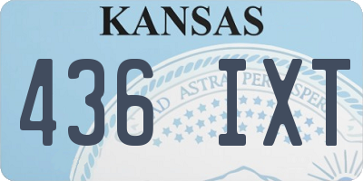 KS license plate 436IXT