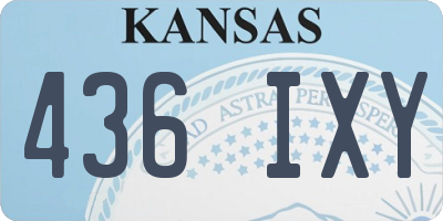 KS license plate 436IXY