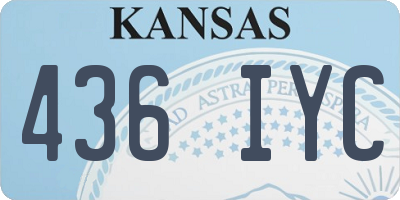 KS license plate 436IYC