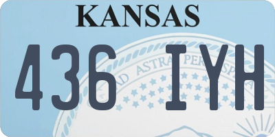 KS license plate 436IYH
