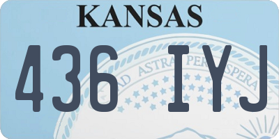 KS license plate 436IYJ