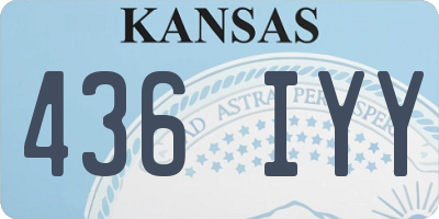 KS license plate 436IYY