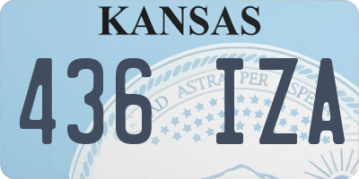 KS license plate 436IZA