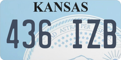 KS license plate 436IZB