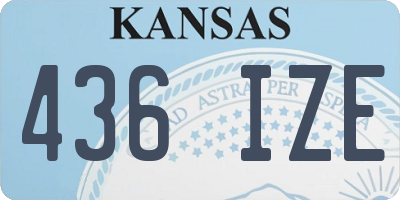 KS license plate 436IZE