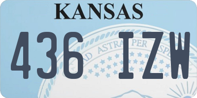 KS license plate 436IZW