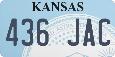 KS license plate 436JAC