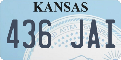 KS license plate 436JAI
