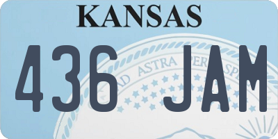 KS license plate 436JAM