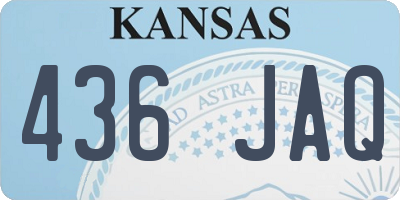 KS license plate 436JAQ