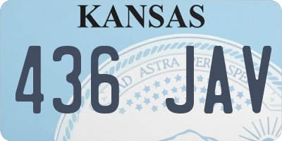 KS license plate 436JAV