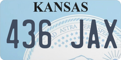 KS license plate 436JAX
