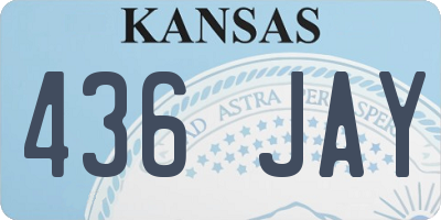 KS license plate 436JAY