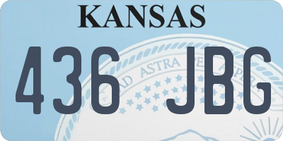 KS license plate 436JBG