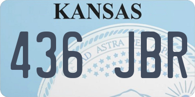 KS license plate 436JBR