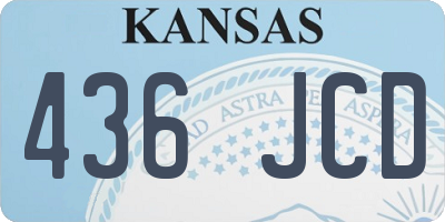 KS license plate 436JCD