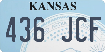 KS license plate 436JCF