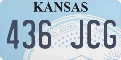 KS license plate 436JCG