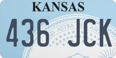 KS license plate 436JCK