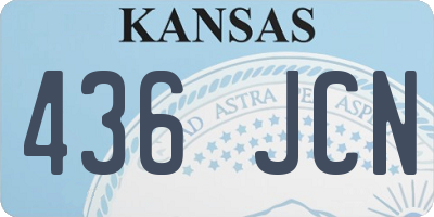 KS license plate 436JCN