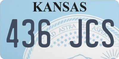 KS license plate 436JCS