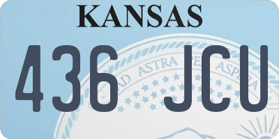 KS license plate 436JCU